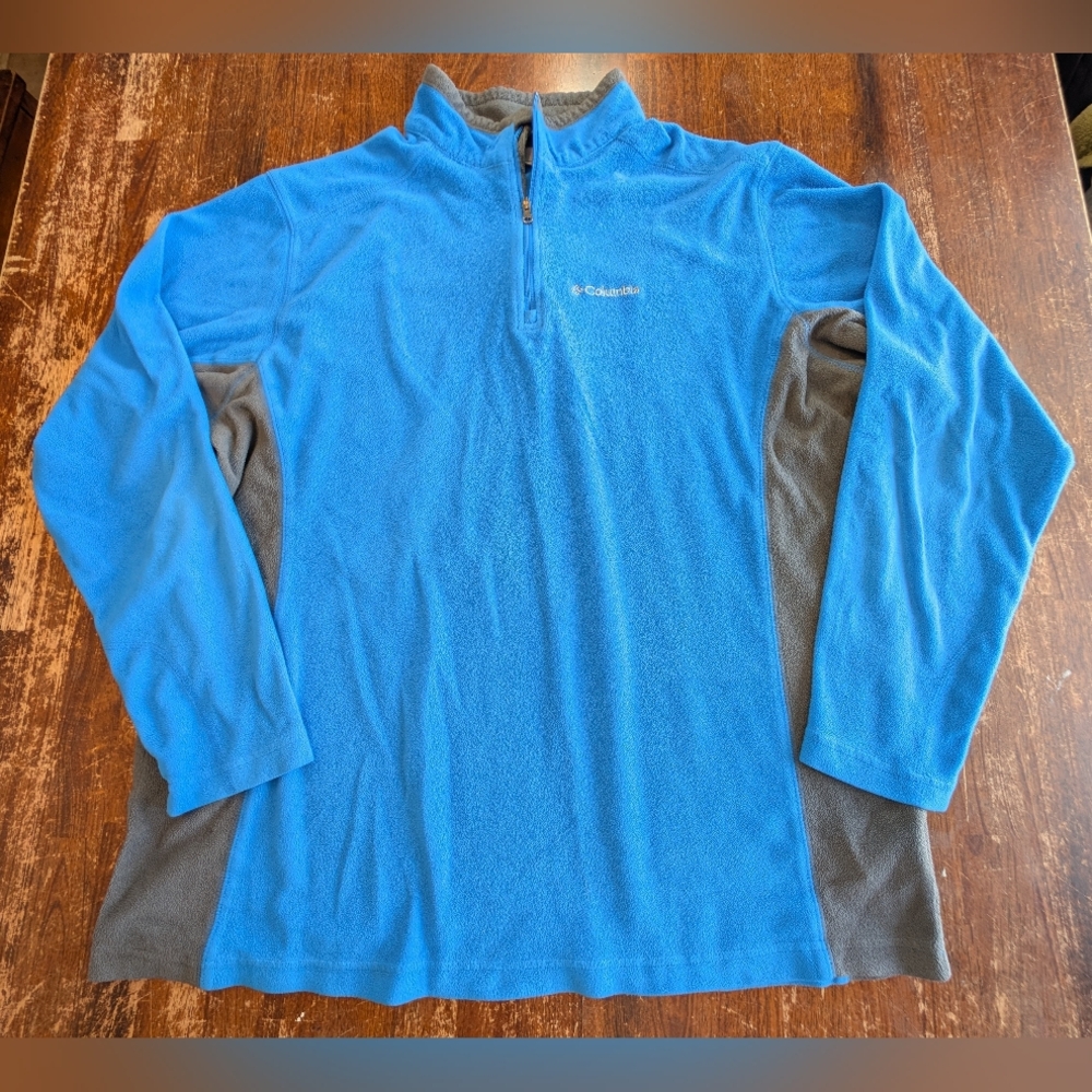 Columbia Fleece Pullover 1/4 Zip Activewear Hiking Adventure Outdoors Mens XL